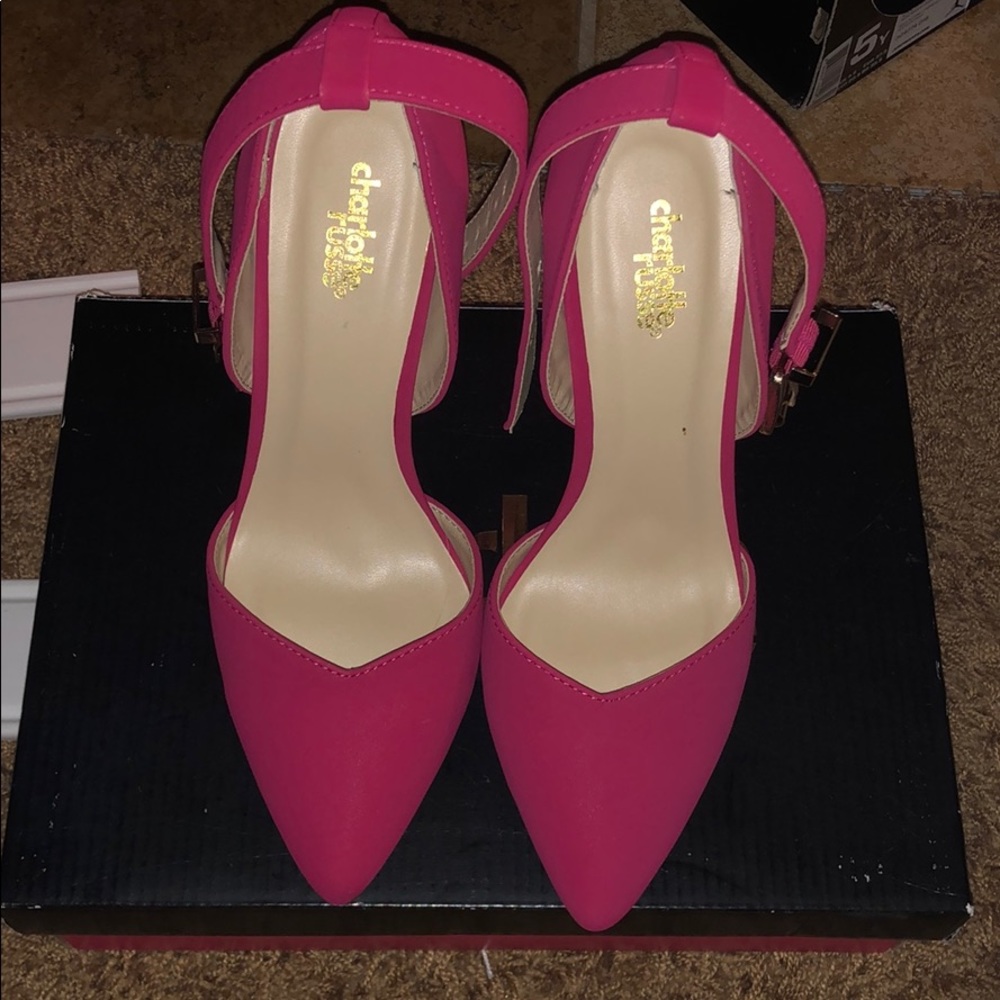 Pink heels with Ankle Strap